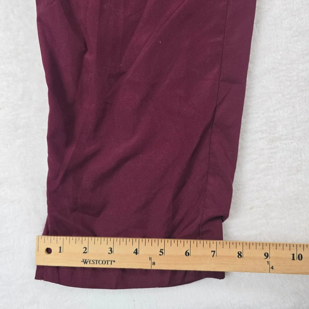Bolle Sport Womens Medium Burgundy Lined Track Pants Elastic Waist Athletic